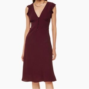 Aritzia Sundays Best Exude Dress Maroon Size 0